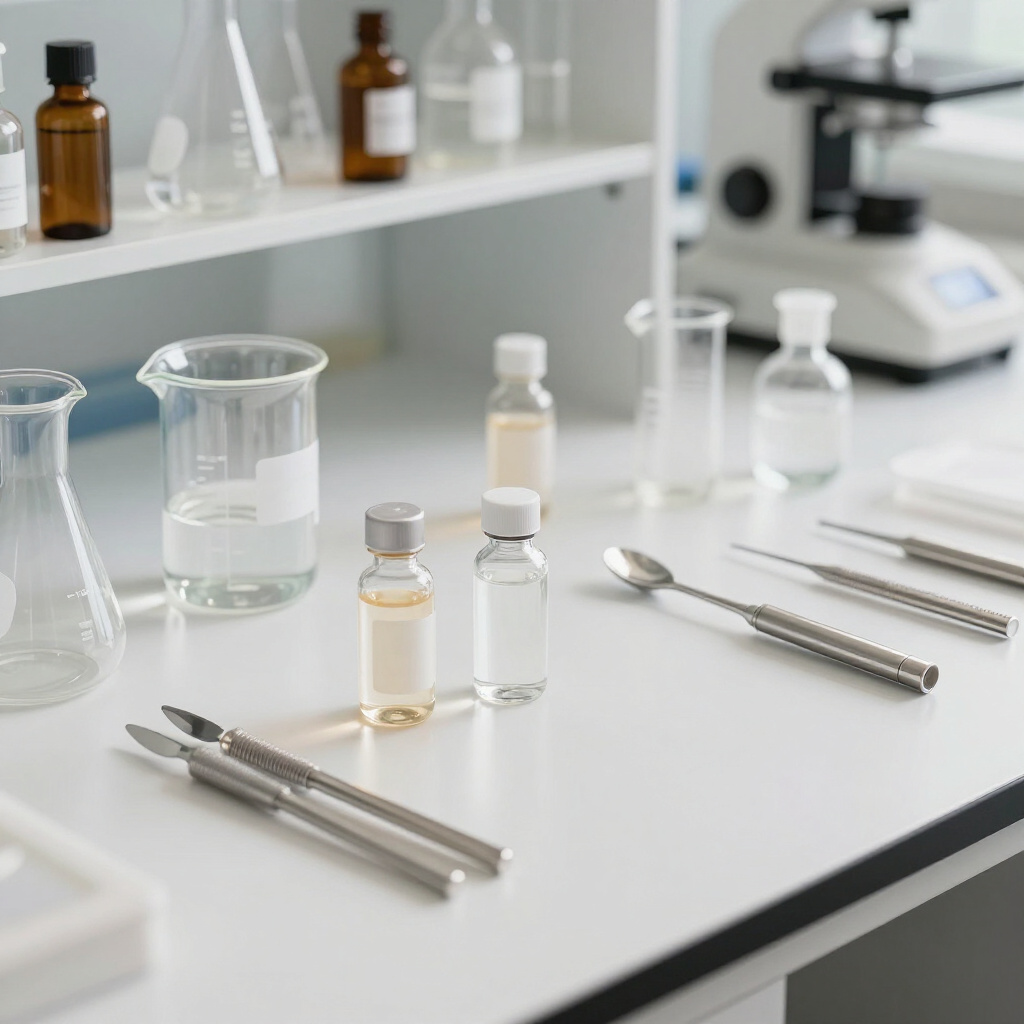 Professional skincare formulation laboratory